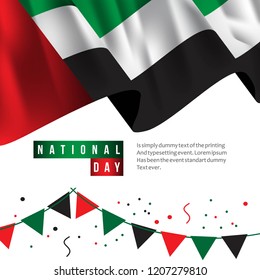 UAE National Day Vector Template Design Illustration
