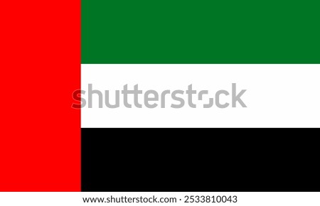 UAE national flag vector. Flag of United Arab Emirates symbol icon for printing of any size. EPS 10