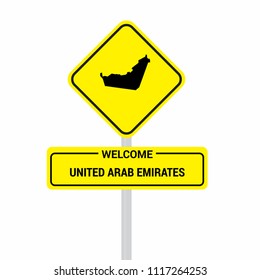 UAE traffic signs board design vector 