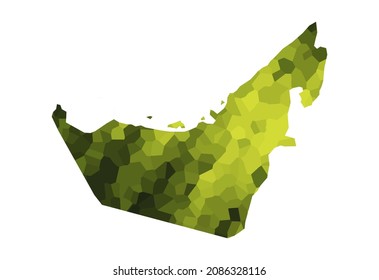 UAE United Arab Emirates, colorful vector map silhouette
