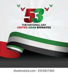 UAE United Arab Emirates Happy National Day 2nd December Celebration Vector Design Illustration. Template for Poster, Banner, Advertising, Greeting Card or Print Design Element Vector EPS