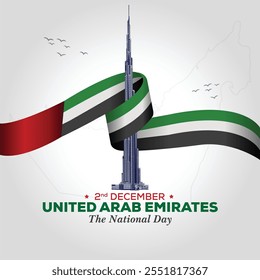 UAE United Arab Emirates Happy National Day 2nd December Celebration Vector Design Illustration. Template for Poster, Banner, Advertising, Greeting Card or Print Design Element Vector EPS