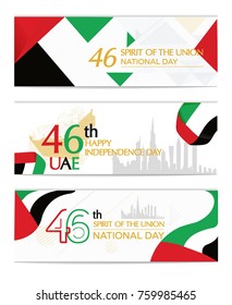 UAE United Arab Emirates independence day, national awakening day, and spirit of the union, United Arab Emirates with flag background red white black green landscape