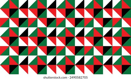 uae united arab emirates, Kuwait, jordan flag color seamless geometric pattern. vector illustration
