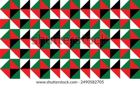 uae united arab emirates, Kuwait, jordan flag color seamless geometric pattern. vector illustration
