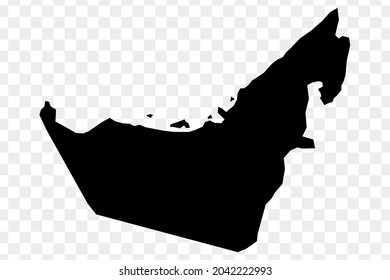 UAE United Arabian Emirates isolated vector map silhouette
