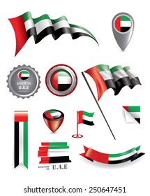 UAE Vector Flag, Made In United Arab Emirates Seals (vector Art)