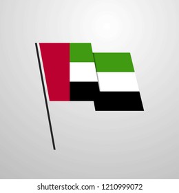 UAE Waving Flag