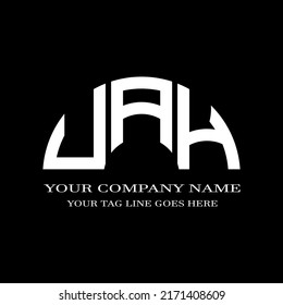 UAH-Brief-Logo kreatives Design mit Vektorgrafik