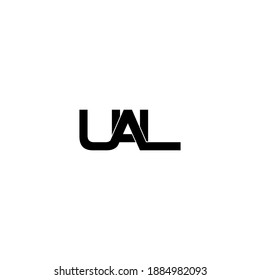 ual letter original monogram logo design