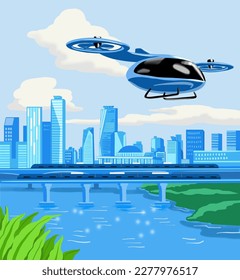 UAM-a concept illustration of Urban Air Mobility