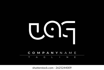 UAQ abstract letter design. Modern Business Logo Design With Abstract Typography and Contemporary Style