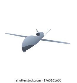 UAV. Unmanned Military Aircraft. Drone, Vector Illustration