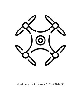 Uav vector illustration. Technology & Smart Working symbol line icon. 