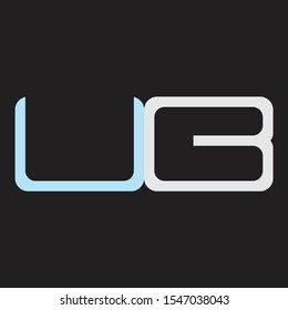 UB Abstrac logo vector Monogram isolated on black background