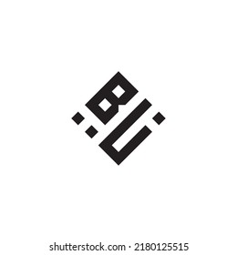 UB abstraktes geometrisches Konzeptlogo in hochwertigem, professionellem Design, das sich am besten für den Straßenstil eignet