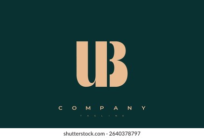 UB Abstract Geometric Logo Design. Modern and elegant logo design with simplistic typography elements, showcasing branding excellence.