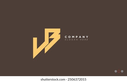 Letras del alfabeto UB Iniciales Logotipo del monograma BU, U y B