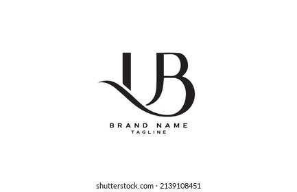 UB, BU, Abstract initial monogram letter alphabet logo design