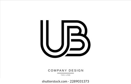 UB, BU, Abstract Letters Logo Monogram