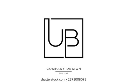 UB, BU, Abstract Letters Logo Monogram