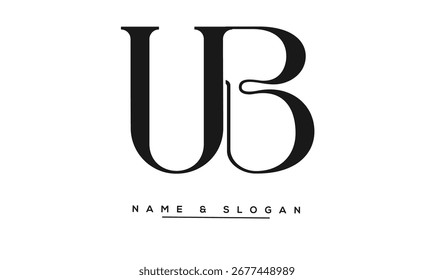 UB, BU Abstract Letters Logo Monogram