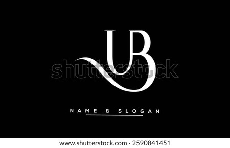 UB, BU Abstract Letters Logo Monogram