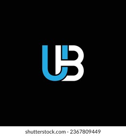 UB o BU abstracto sobresaliente negocio profesional impresionante marca artística empresa de diferentes colores ilustración logo