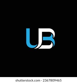 UB or BU abstract outstanding professional business awesome artistic branding company different colors illustration logo