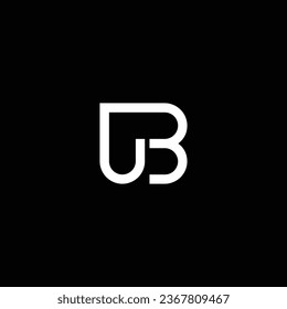 UB or BU abstract outstanding professional business awesome artistic branding company different colors illustration logo