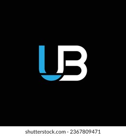 UB or BU abstract outstanding professional business awesome artistic branding company different colors illustration logo