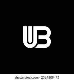 UB o BU abstracto sobresaliente negocio profesional impresionante marca artística empresa de diferentes colores ilustración logo