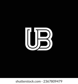 UB or BU abstract outstanding professional business awesome artistic branding company different colors illustration logo