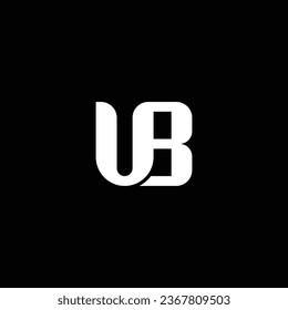 UB or BU abstract outstanding professional business awesome artistic branding company different colors illustration logo