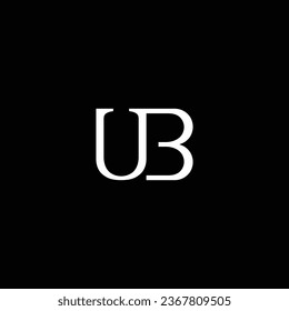 Abstrakt UB oder BU außergewöhnliche professionelle geschäftliche und fantastische künstlerische Branding Unternehmen verschiedene Farben Illustrationslogo Logo