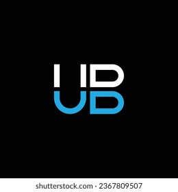 UB or BU abstract outstanding professional business awesome artistic branding company different colors illustration logo