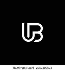 UB or BU abstract outstanding professional business awesome artistic branding company different colors illustration logo