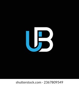 UB or BU abstract outstanding professional business awesome artistic branding company different colors illustration logo