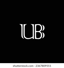 UB or BU abstract outstanding professional business awesome artistic branding company different colors illustration logo