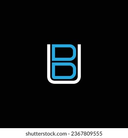 UB o BU abstracto sobresaliente negocio profesional impresionante marca artística empresa de diferentes colores ilustración logo