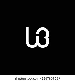 UB or BU abstract outstanding professional business awesome artistic branding company different colors illustration logo