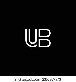 UB or BU abstract outstanding professional business awesome artistic branding company different colors illustration logo