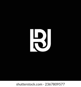 UB or BU abstract outstanding professional business awesome artistic branding company different colors illustration logo