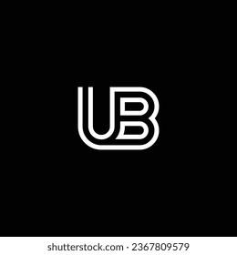 UB o BU abstracto sobresaliente negocio profesional impresionante marca artística empresa de diferentes colores ilustración logo