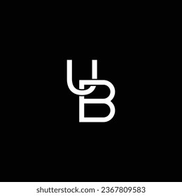 Abstrakt UB oder BU außergewöhnliche professionelle geschäftliche und fantastische künstlerische Branding Unternehmen verschiedene Farben Illustrationslogo Logo