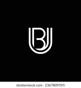 UB or BU abstract outstanding professional business awesome artistic branding company different colors illustration logo
