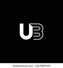 UB o BU abstracto sobresaliente negocio profesional impresionante marca artística empresa de diferentes colores ilustración logo