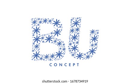 UB BU abstract vector logo monogram template
