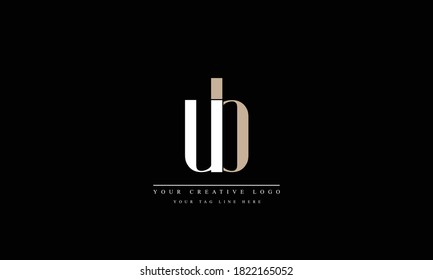 ub bu abstract vector logo monogram template