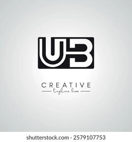 UB BU Letter Modern Alphabet Logo Design. Initial Based Vector Template.